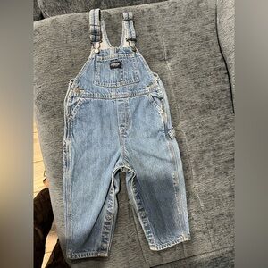 OshKosh B'gosh Classic Blue Overalls Size 24 months Vintage 100% Cotton